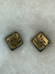 Vintage RM Studios Sterling Gold Artisan Earrings