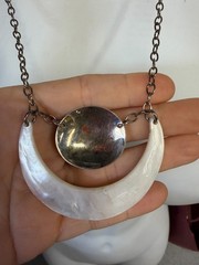 Vintage Necklace Robert Lee Morris Studio Sterling 925 Crescent Moon Pendant