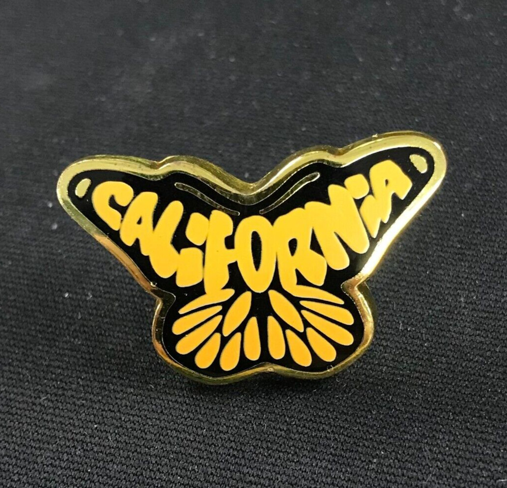 Life At Sea California Monarch Enamel Pin 1 1/4″ Butterfly Yellow & Black NICE!