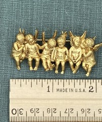 I Am Edgar Berebi All 4 Vintage Pin brooches All In A row Angel Great price
