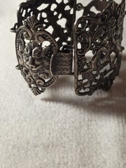 Vintage Cini Sterling 925 Cherub & Lion Bracelet Italian Renaissance Revival