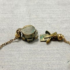 Vintage Bohemian Garnet Gold Tone Jewelry Lot Cross Pin Earrings Safety Chain