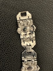 KTF TRIFARI 1930’S BRACELET Art Deco Wide Pave CLEAR Rhinestone Baguette 7.25