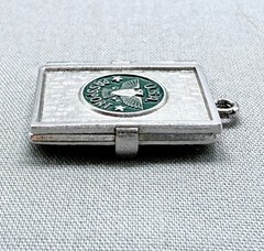 Vintage Sterling Silver Passport Charm USA United States Opens
