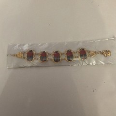 Egyptian Scarab Metal Bracelet (K