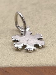 James Avery Aspen Snow Crystal Charm Snowflake Uncut Loop Sterling Silver 925