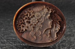 7items , vintage shell cameo White and brown color (Total 241.0ct) with case.