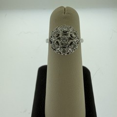 VINTAGE Estate 14k White Gold NATURAL Diamond 0.40CTTW Ring–Size 6
