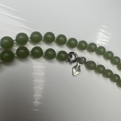 Vintage 70s Sarah Coventry Beaded Jade Green Resin Acrylic Long Necklace 36”