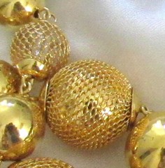 VTG Runway Luxe Multistrand GP Mesh Caged Bead MONET Weighty Necklace 170g