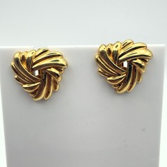Vintage Gold Tone Earrings Lot Monet Sarah Coventry Pearl Snowman Clip On 4 Sets