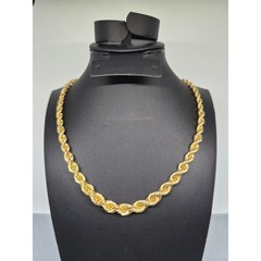 Vintage Monet Necklace Gold Tone Heavy Twisted Rope Chain Statement