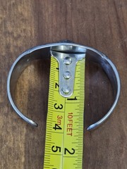 Vtg WWII Era Sterling Navy Pilot Trench Art Sweetheart Bracelet Stainless Sz 5.5
