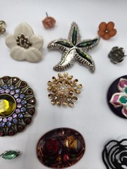 Flower Craft Jewelry Pieces Junk Drawer 30 Different Pieces