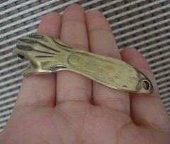 Vintage Style Pure Brass Lucky Right Hand Statue Pendant Bags Charms