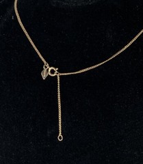 VTG Dainty Sarah Coventry 14″ Necklace w/ Brushed Gold Tone Sliding Orb Pendant