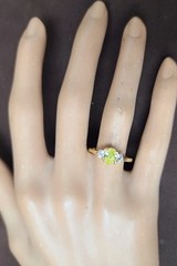 14k Yellow Gold Ring 1.01CT.Natural Fancy Intense Yellow Diamond Oval GIA CERT