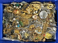 10 Pounds Unsorted Jewelry Making Lot Some Wearable Resell Mixed In Junk Tangled