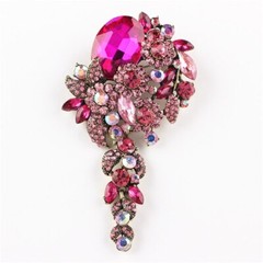Luxury Rhinestone Brooch Fashion Crystal Pendant Corsage Accessories Brooch