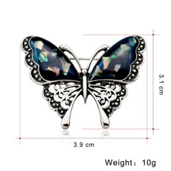 Colors Butterfly Brooch for Women Rhinestone Pin Fashion Insect Wedding Jewelry