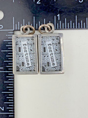 Vintage Lot Charms Silver Tone Double Sided Crown Flowers Lucky