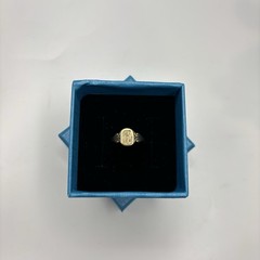 Antique 14K Gold Monogram R Pinky Baby Ring Size 4