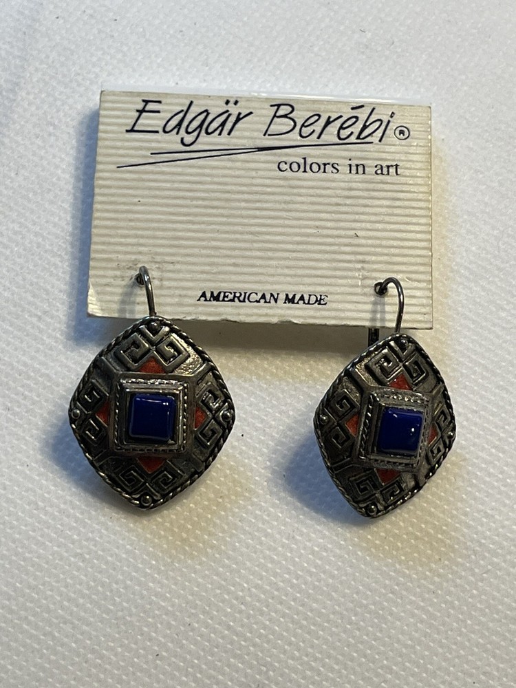 Vintage Edgar Berebi Colors In Art Earrings