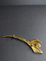 Gold Tone Sparkling Clear Rhinestone Brooch Pin Any Occasion Elegant