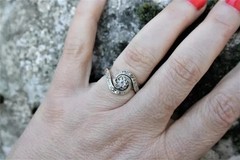 2.35Ct Vintage Art Deco Round Lab Created Diamond Wedding 14K White Gold FN Ring