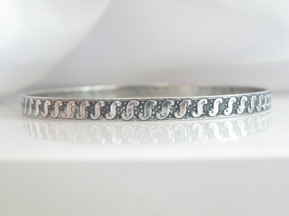 Vintage Sterling Silver 925 Rare Danecraft Felch Slip on Bracelet 7.5″