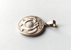Lalaounis 1996 Sterling Silver Lucky Charm Pendant Minoan Malia Bees Vintage