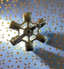 Vintage Signed Coro Rhinestone Pin Brooch Six Spokes Grandmother’s Brooch/Pin