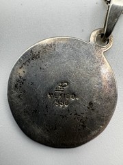 Vintage Taxco Cardenas 950 Fine Silver Aztec Calendar Pendant 925 Chain
