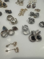 Vtg Earrings Lot Clip On Back 26 Pairs Nice Assortment And Multiple Singles