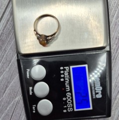Antique 18K Yellow Gold Orange Fire Ethiopian Opal Ring Old Estate Jewelry