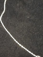 Vintage Delicate Sterling Silver Plated Baroque Charm Necklace