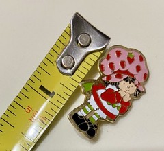 Vintage Strawberry Shortcake Enamel Pin Lapel Hat Button