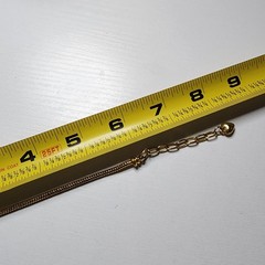 Vintage Gold Toned Snake Chain Bracelet Heart Charm Adjustable 6 to 8 Inches