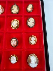 Antique Cameo Brooch Collection. 35 Total