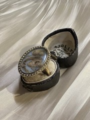 Antique Georgian Prince Of Wales Mourning Ring With Seed Pearls
