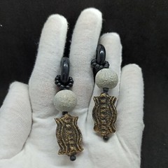 Authentic Vintage Bohemian Earrings Long US No Holes Clip Hoop Hippie Lightweigh