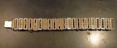 Vintage 7 ” Blue Rhinestone Bracelet Unsigned Unique Piece