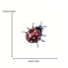Enamel Rhinestone Ladybug Brooch Pin Vintage Style Insect Jewelry Gift New