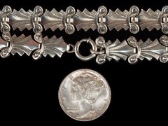Sterling Silver Necklace Choker FELCH & COMPANY Art Deco Pre Danecraft 1940s