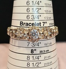 Vintage Austria 2-Layer Crystal Bracelet Bright Clear Crystals Signed Austria 7″