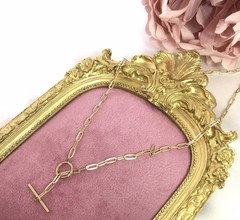 Vintage Jewellery Yellow Gold Chain Necklace Antique Deco Dress Jewelry
