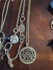 Jewelry Lot Black Gold Tone Trendy Vintage 9 Pieces