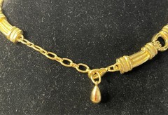 Mary Kay New Faux Roman Coin Intaglio Necklace Clip Earrings Set 1980’s-90’s