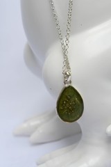 Set of 2 Vintage 90’s earth toned green, brown, gold pendant necklaces