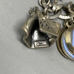 VTG 20 Charm Bracelet Sterling Silver Birthday Natie Cowbell School Hearts 6.5″